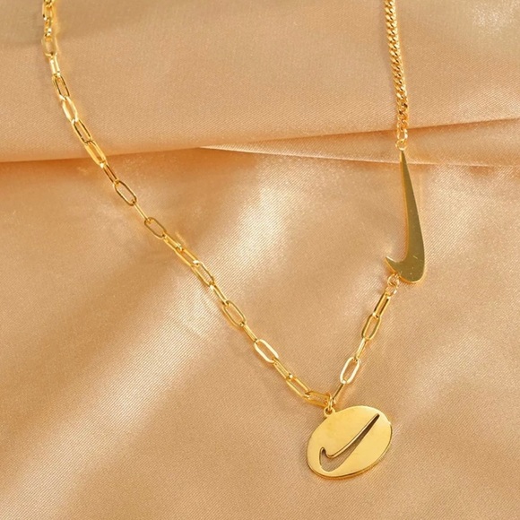 Nike Jewelry - Vintage Gold Nike Two Tone Chain Necklace